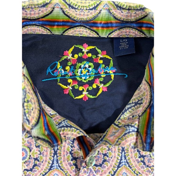 Robert‎ Graham Classic Paisley Pink Mens Long Sleeve Size Large - Picture 5 of 8